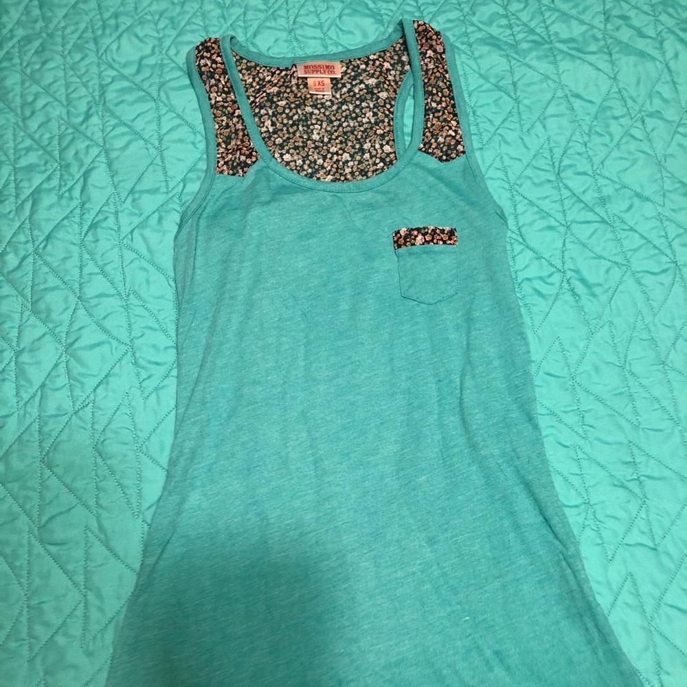 Blue Floral Tank